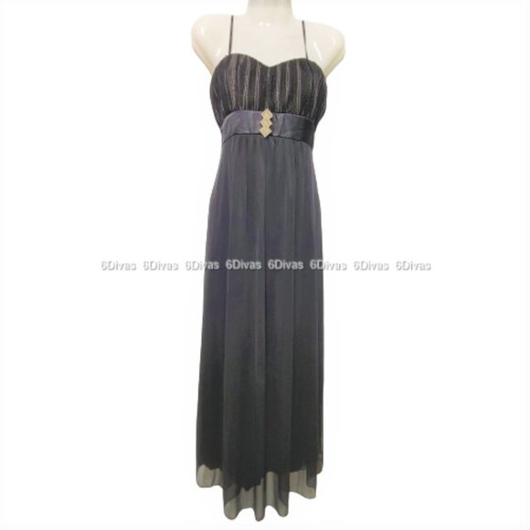 Black Evening Dress Gown- Size M - New! - Picture 1 of 15